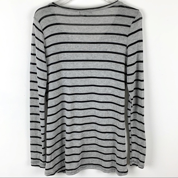 CHARLOTTE Russe Striped Zip Hem Tunic Size Medium - Picture 6 of 7
